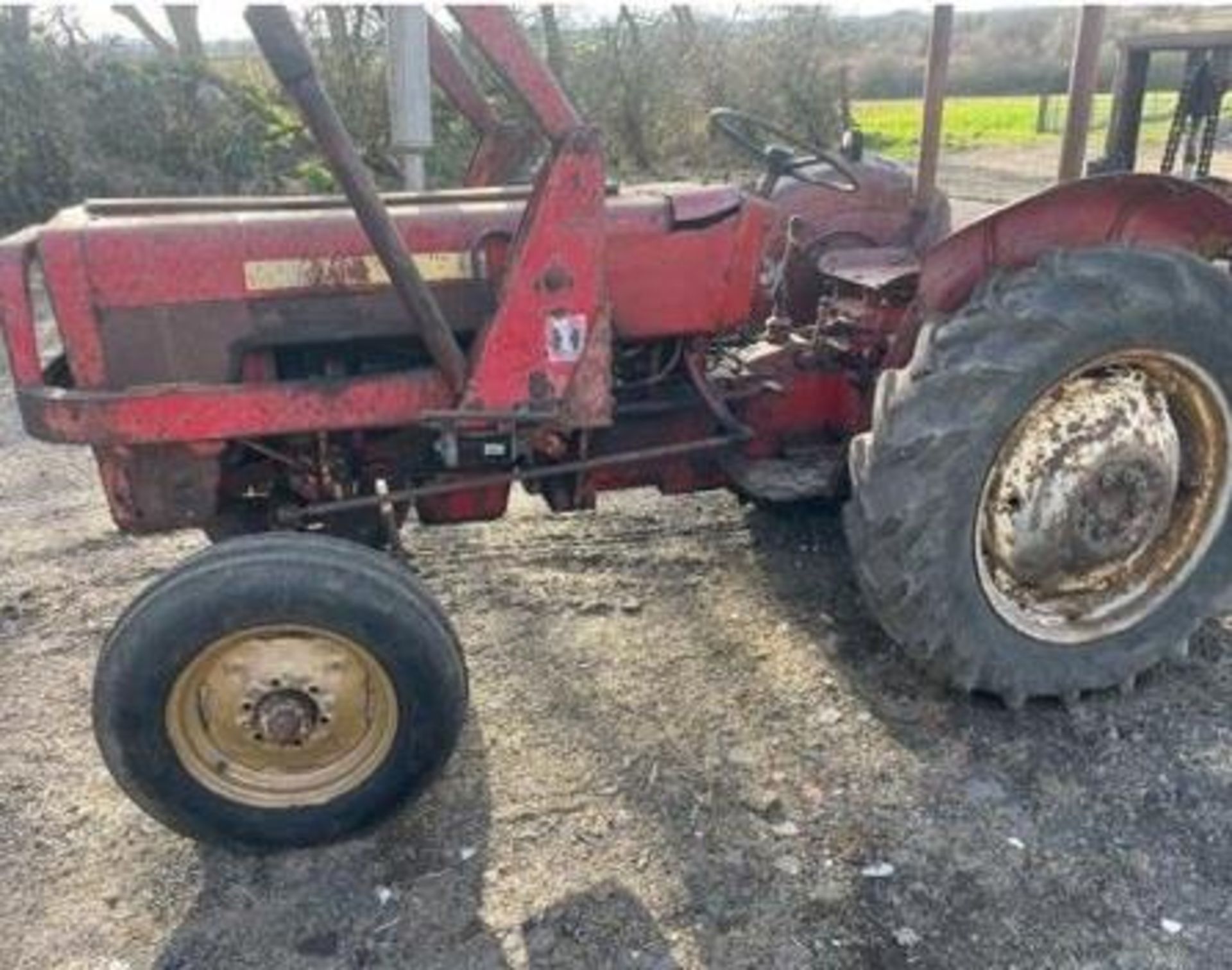 INTERNATIONAL 434 WITH LOADER AND REAR FORKLIFT (NO VAT) (NO REG.DOC.) - Image 2 of 4