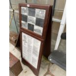 A VINTAGE WOODEN A FRAME DISPLAY SIGN DISPLAYING HEALTH AND SAFETY LAWS