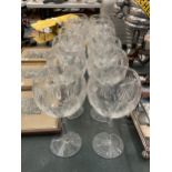 TWELVE LARGE WATERFORD CRYSTAL WINE/GIN GLASSES