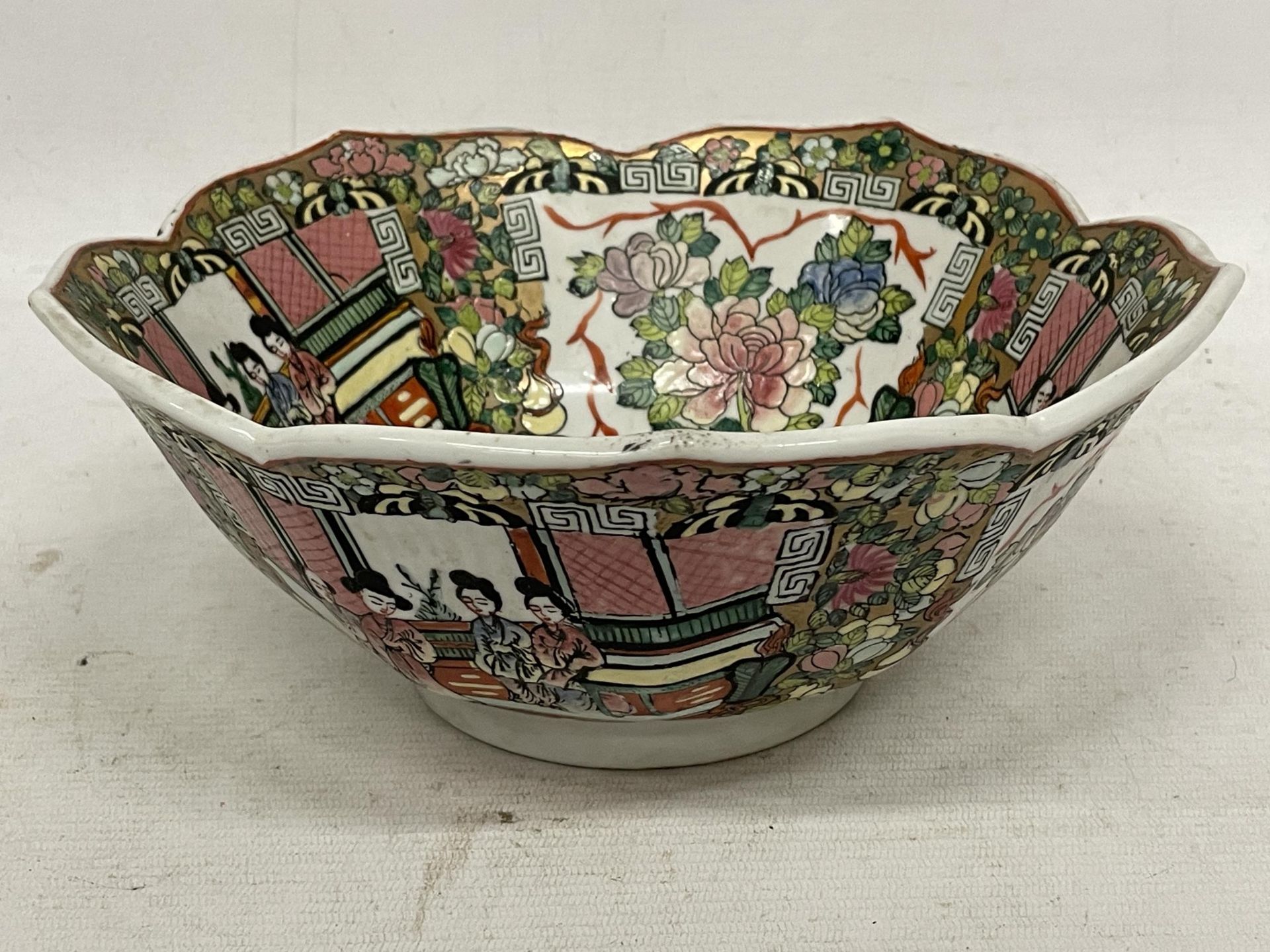A CHINESE FAMILLE ROSE BOWL, SIGNED
