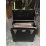 A COLLECTION OF LP RECORDS, DAVID BOWIE, THE BEACH BOYS, IN A STORAGE CASE