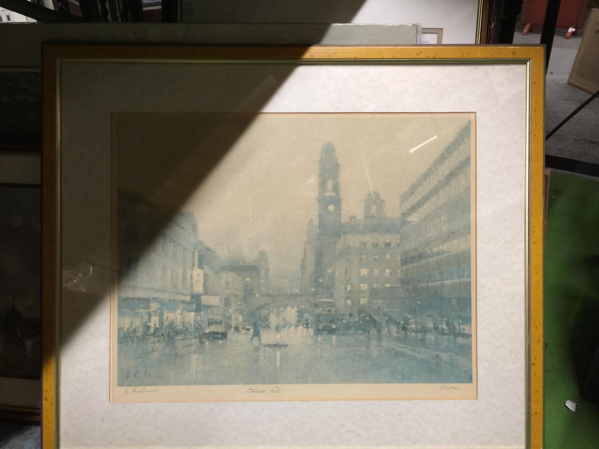 A COLLECTION OF FRAMED PRINTS TO INCLUDE A BOB RICHARDSON SIGNED OXFORD ST, MANCHESTER EXAMPLE, L. - Image 2 of 6