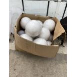 A LARGE QUANTITY OF SPHERICAL POLYSTYRENE FLORISTRY BALLS