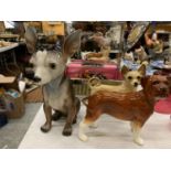 THREE CERAMIC DOGS TO INCLUDE COOPERCRAFT AND MELBA WARE