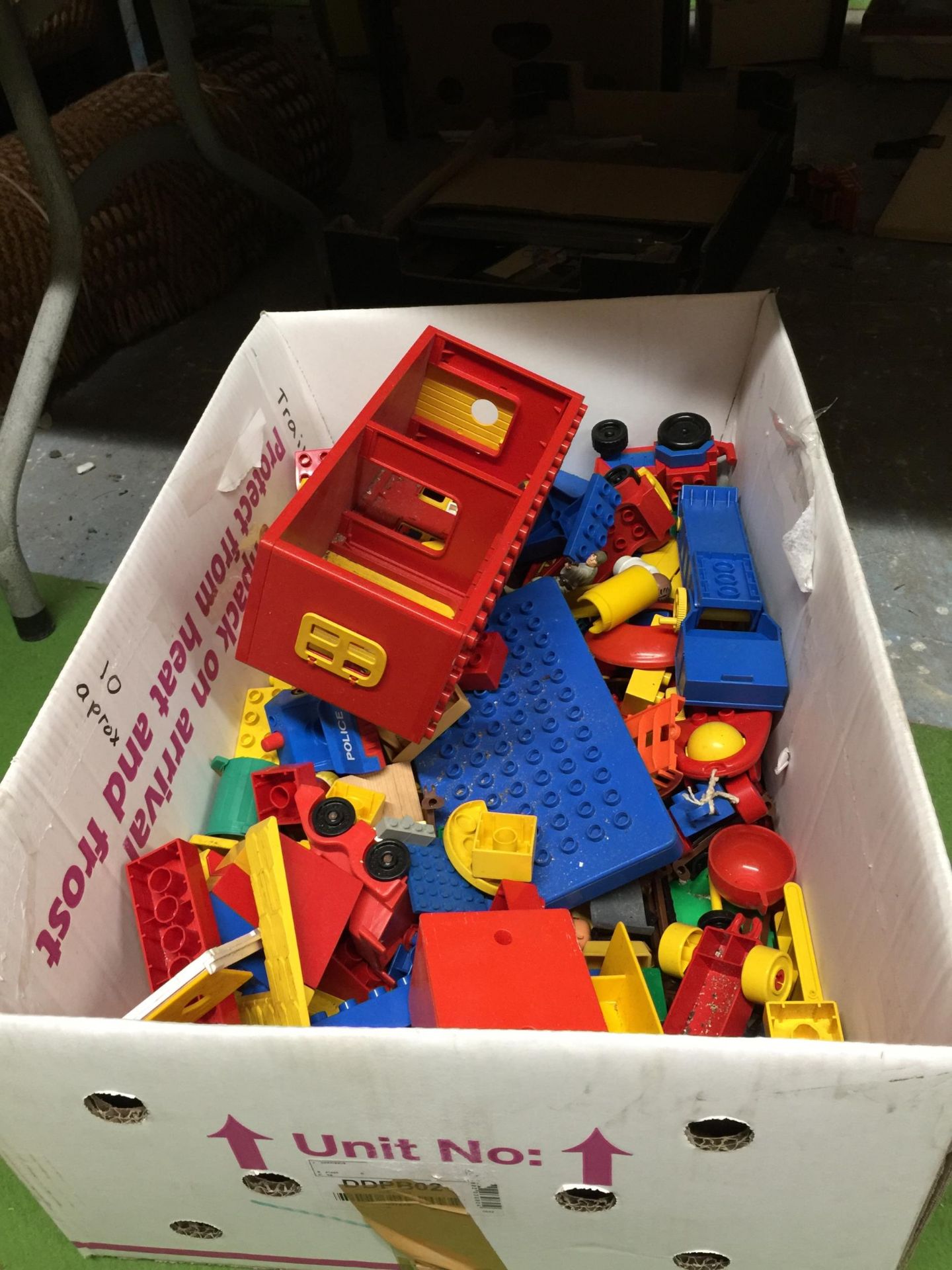 A BOX OF ASSORTED DUPLO LEGO