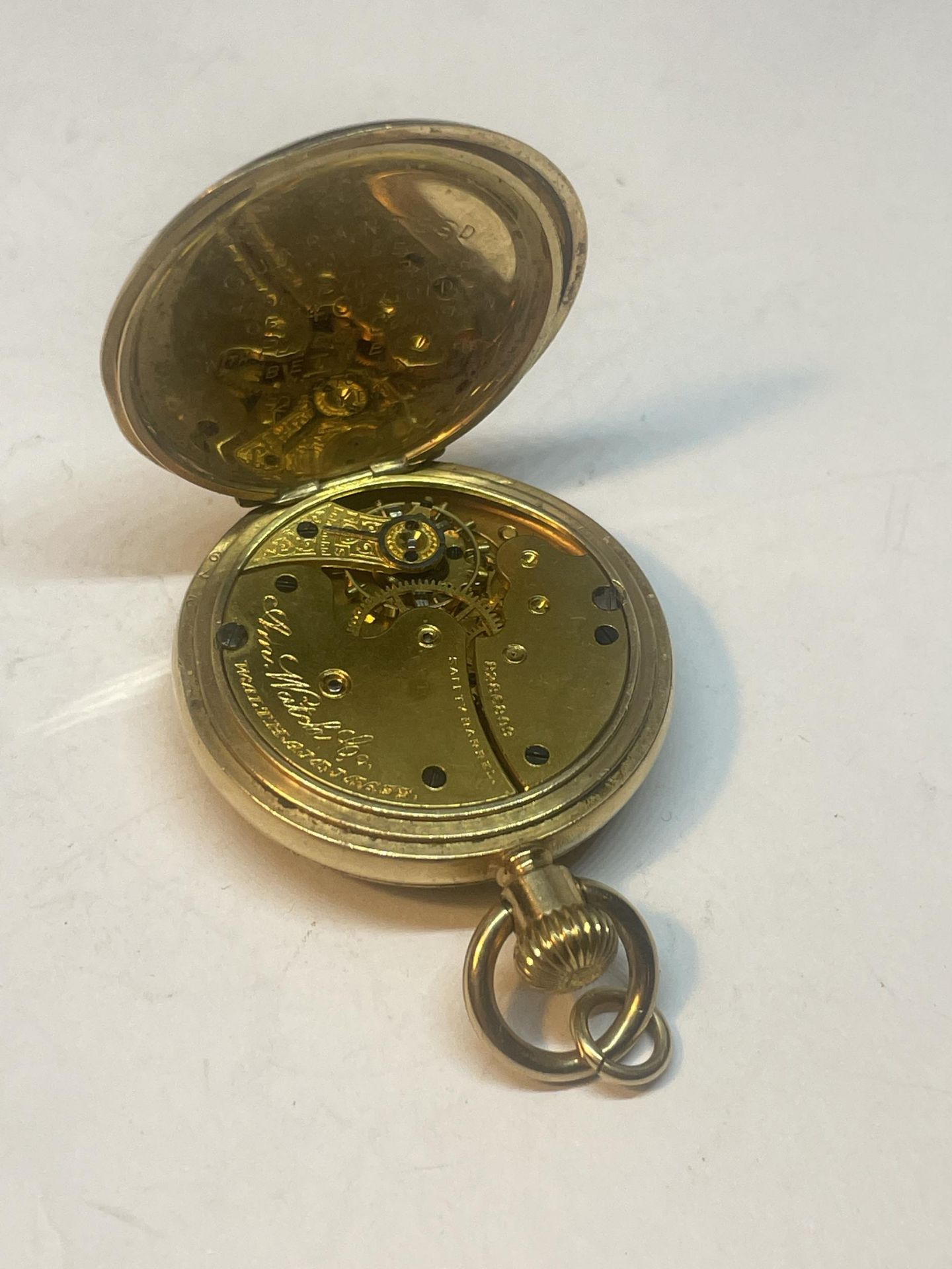 A 14CT GOLD LADIES OPEN FACED POCKET WATCH GROSS WEIGHT 40.20 GRAMS - Image 6 of 8