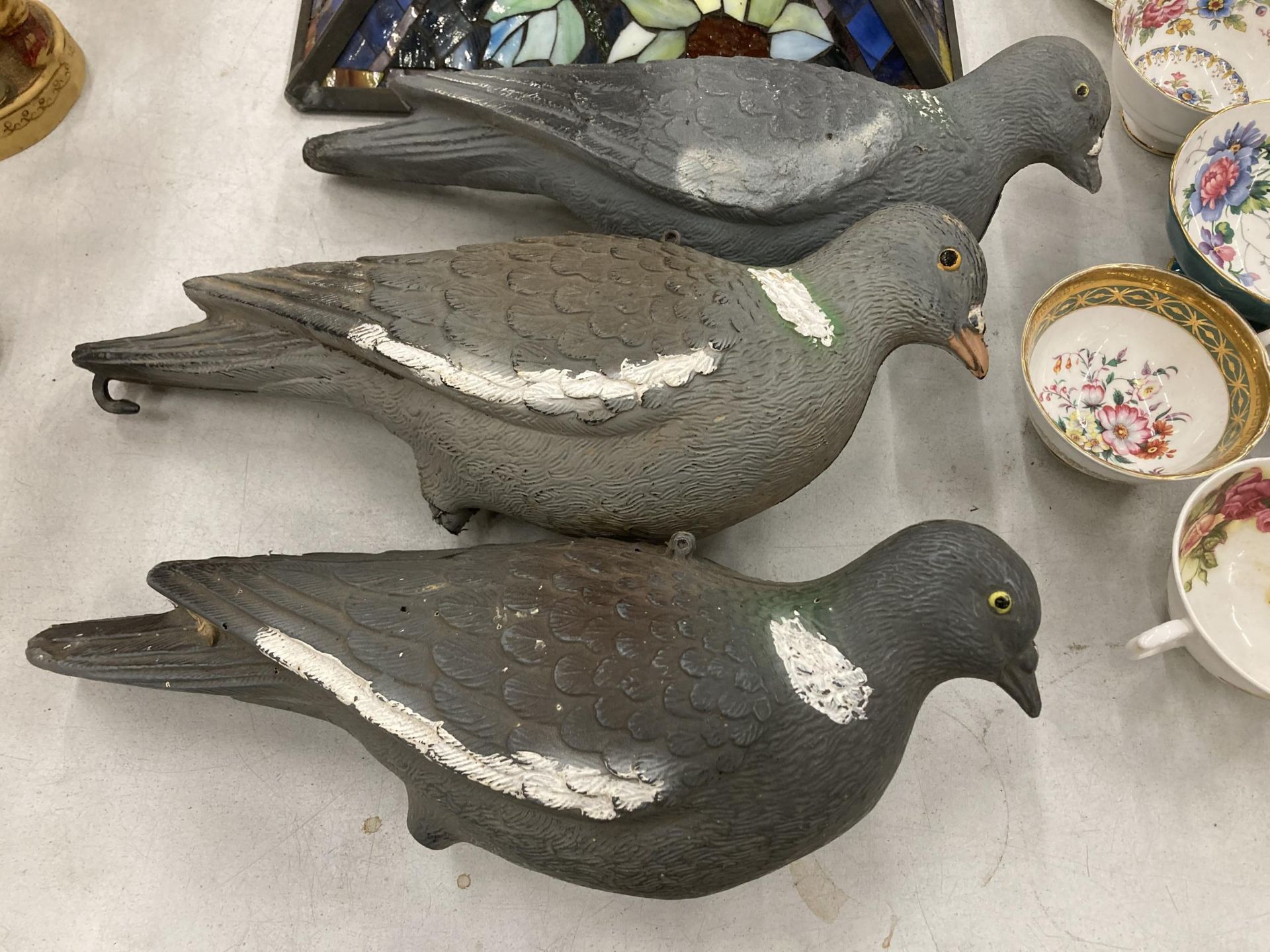 THREE DECOY PIGEONS