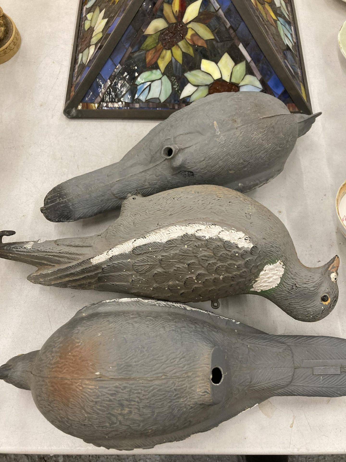 THREE DECOY PIGEONS - Image 2 of 2