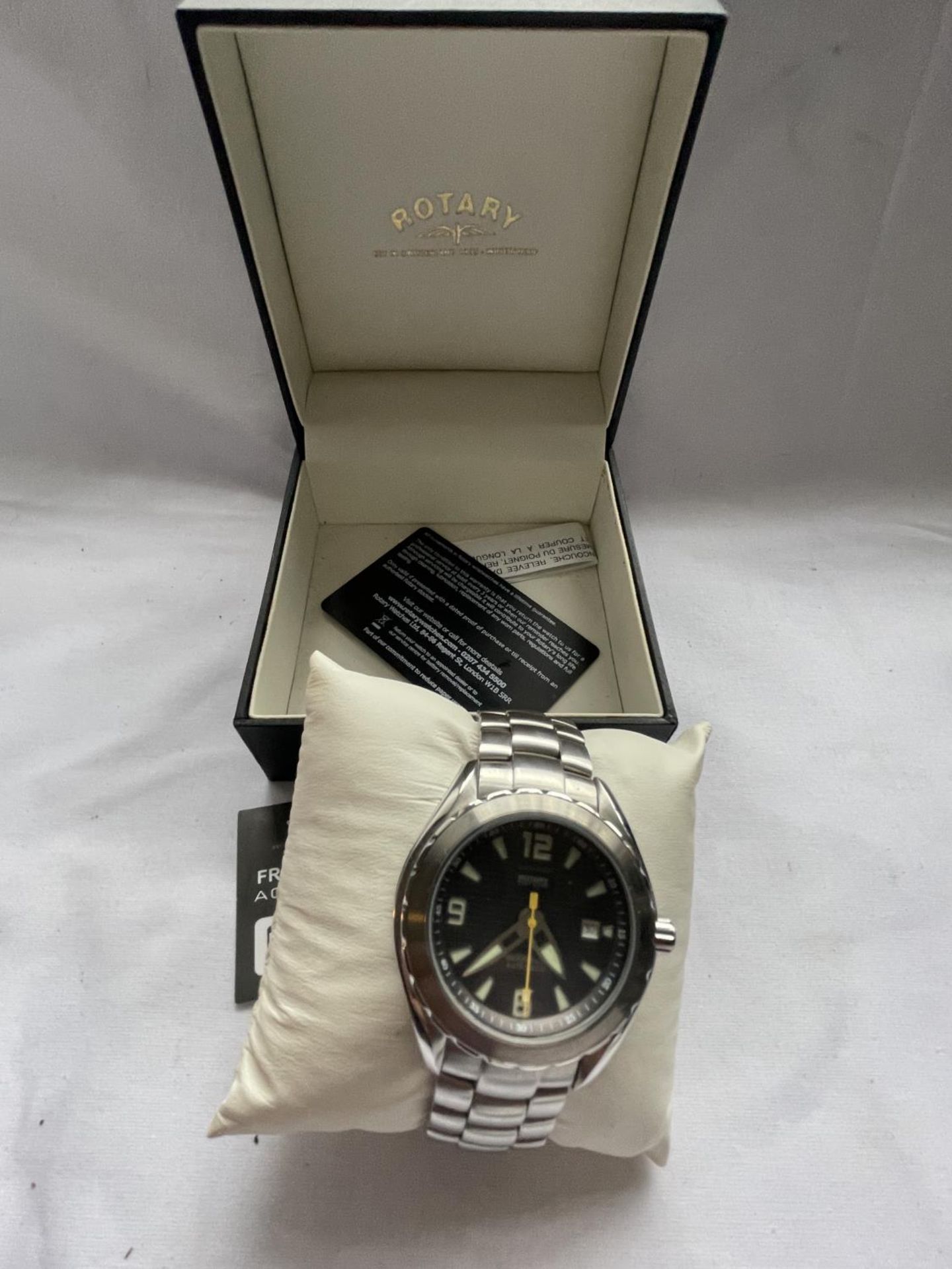 AN AS NEW AND BOXED ROTARY EDITIONS 1895 AUTOMATIC WRIST WATCH SEEN WORKING BUT NO WARRANTY