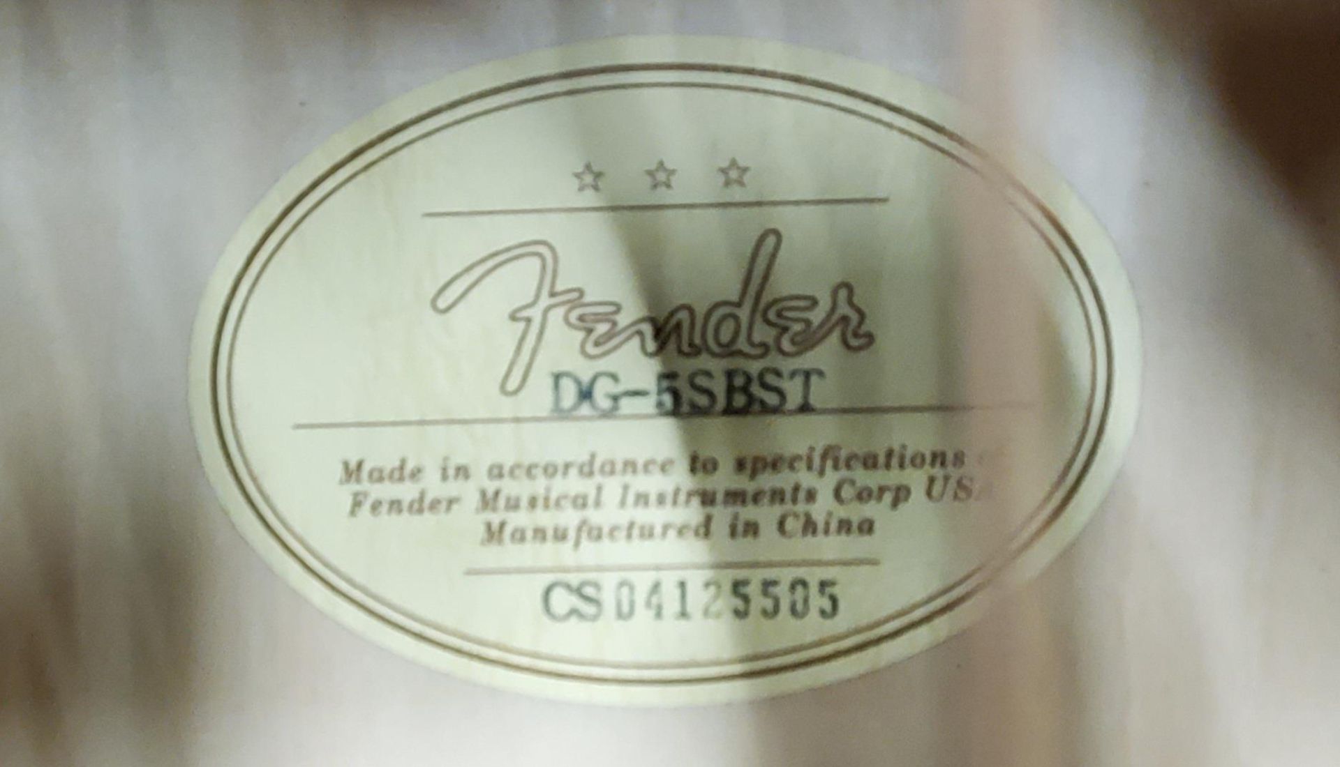 A CASED FENDER DG-5SBST ACOUSTIC GUITAR - Image 3 of 4
