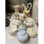 A MIXED LOT OF CERAMICS TO INCLUDE MASONS, AYNSLEY ETC
