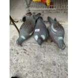 THREE PLASTIC WOOD PIGEON DECOYS