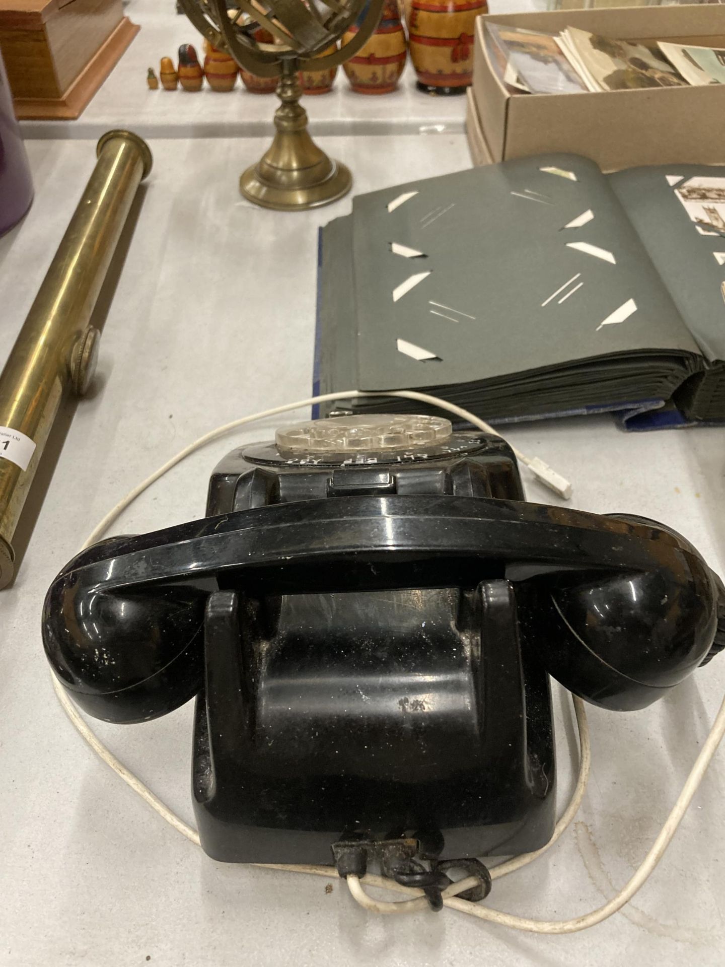 A VINTAGE BLACK TELEPHONE - Image 2 of 3