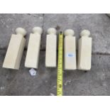 AN AS NEW EX DISPLAY CONCRETE SET OF FIVE END STOPS *PLEASE NOTE VAT TO BE PAID ON THIS ITEM*