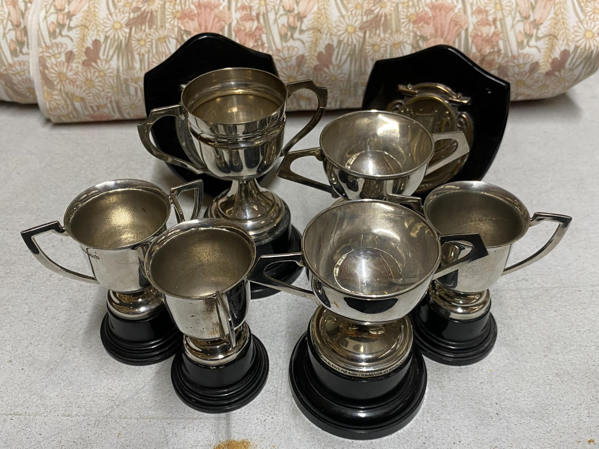 A COLLECTION OF SMALL TROPHIES AND PLAQUES - 8 IN TOTAL