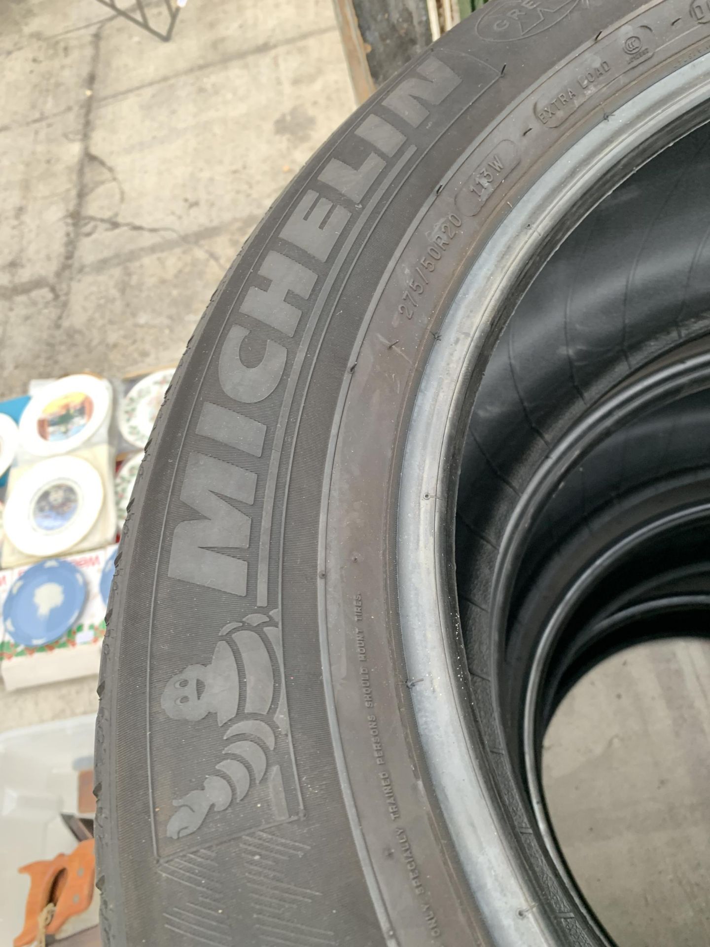 A SET OF FOUR PART WORN MICHELIN 275/50 R20 TYRES - Image 4 of 4