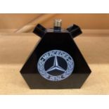 A SMALL MERCEDES BLACK PETROL CAN, HEIGHT 21CM