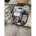 AN ASSORTMENT OF VEHICLE SPARES TO INCLUDE MIRRORS, HEAD LAMPS AND GAUGES ETC