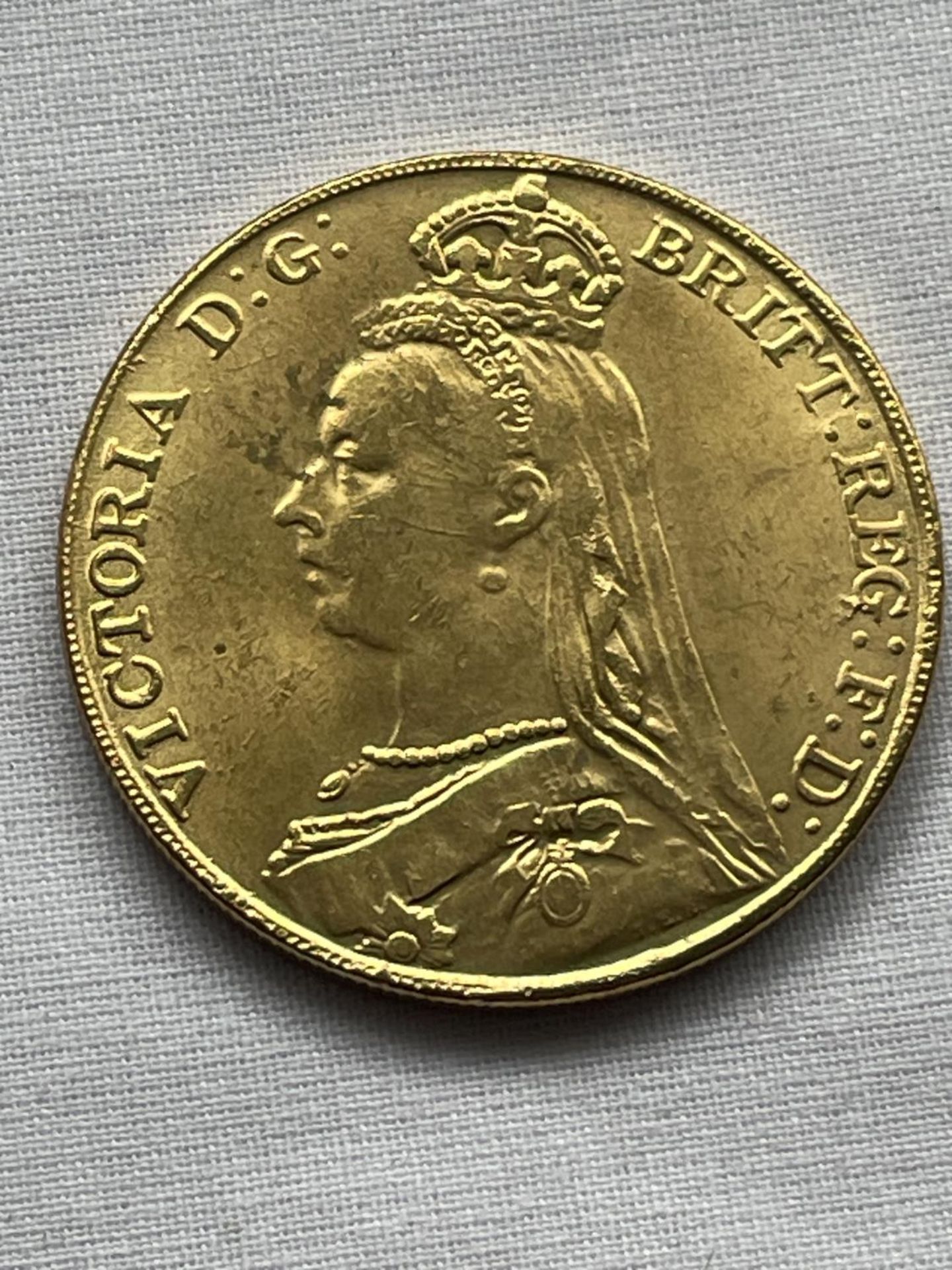 A GOLD PLATED DOUBLE FLORIN - Image 2 of 2