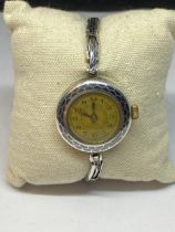 A SILVER WWI WRISTWATCH