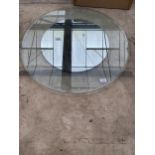A GALLOTTI AND RADICE GLASS AND MIRRORED LAZY SUSAN (COST £311)