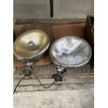 A NEAR PAIR OF VINTAGE LUCAS HEAD LAMPS