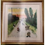 A HAROLD RILEY PENCIL SIGNED PRINT, DATED '87, NUMBERED 1
