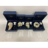 FOUR BOXED CROMPTON AND WOODHOUSE 'THE BRIDAL BOUQUET' SETS TO INCLUDE DUCHESS OF YORK, PRINCESS
