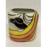 A LORNA BAILEY HANDPAINTED AND SIGNED ART DECO LADY VASE
