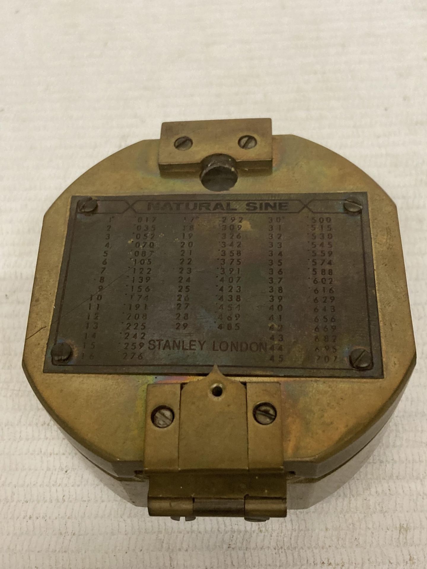 A STANLEY, LONDON BRASS COMPASS - Image 3 of 3