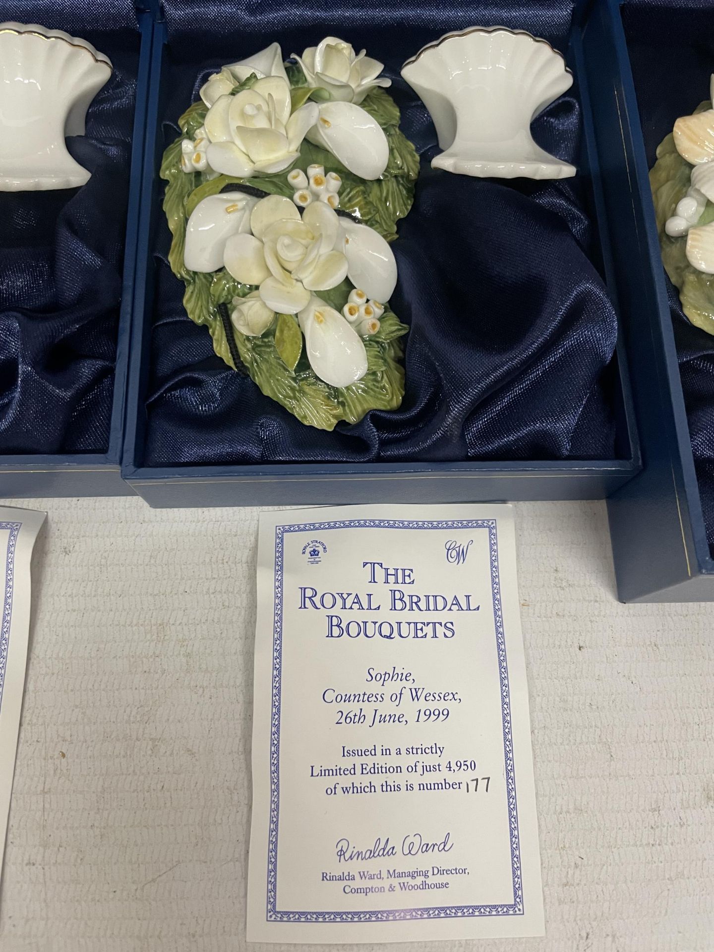 FOUR BOXED CROMPTON AND WOODHOUSE 'THE BRIDAL BOUQUET' SETS TO INCLUDE DUCHESS OF YORK, PRINCESS - Image 4 of 5