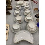 A COLLECTION OF CHINA MINTON CUPS, SAUCERS AND PLATES