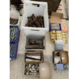 A LARGE ASSORTMENT OF HARDWARE TO INCLUDE HINGES AND GATE FITTINGS ETC