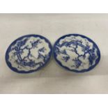 A PAIR OF JAPANESE BLUE AND WHITE PORCELAIN PLATES