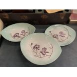 THREE PIECES OF CARLTON WARE TO INCLUDE TWO BOWLS AND A PLATE