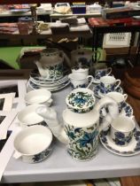 A BRINDLEY RETRO HAWAII FLORAL DESIGN TEA SET