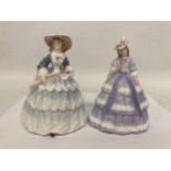 TWO ROYAL WORCESTER FIGURINES FROM THE FASHIONABLE VICTORIANS COLLECTION "LADY JANE" LIMITED EDITION