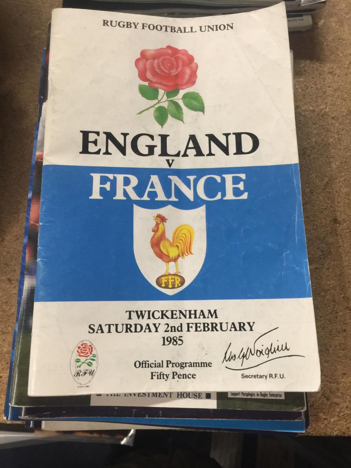 EIGHTEEN ENGLAND INTERNATIONAL RUGBY UNION PROGRAMMES - Image 3 of 4