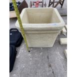 AN AS NEW EX DISPLAY CONCRETE LARGE SQUARE SHIRAZ PLANTER *PLEASE NOTE VAT TO BE PAID ON THIS ITEM*