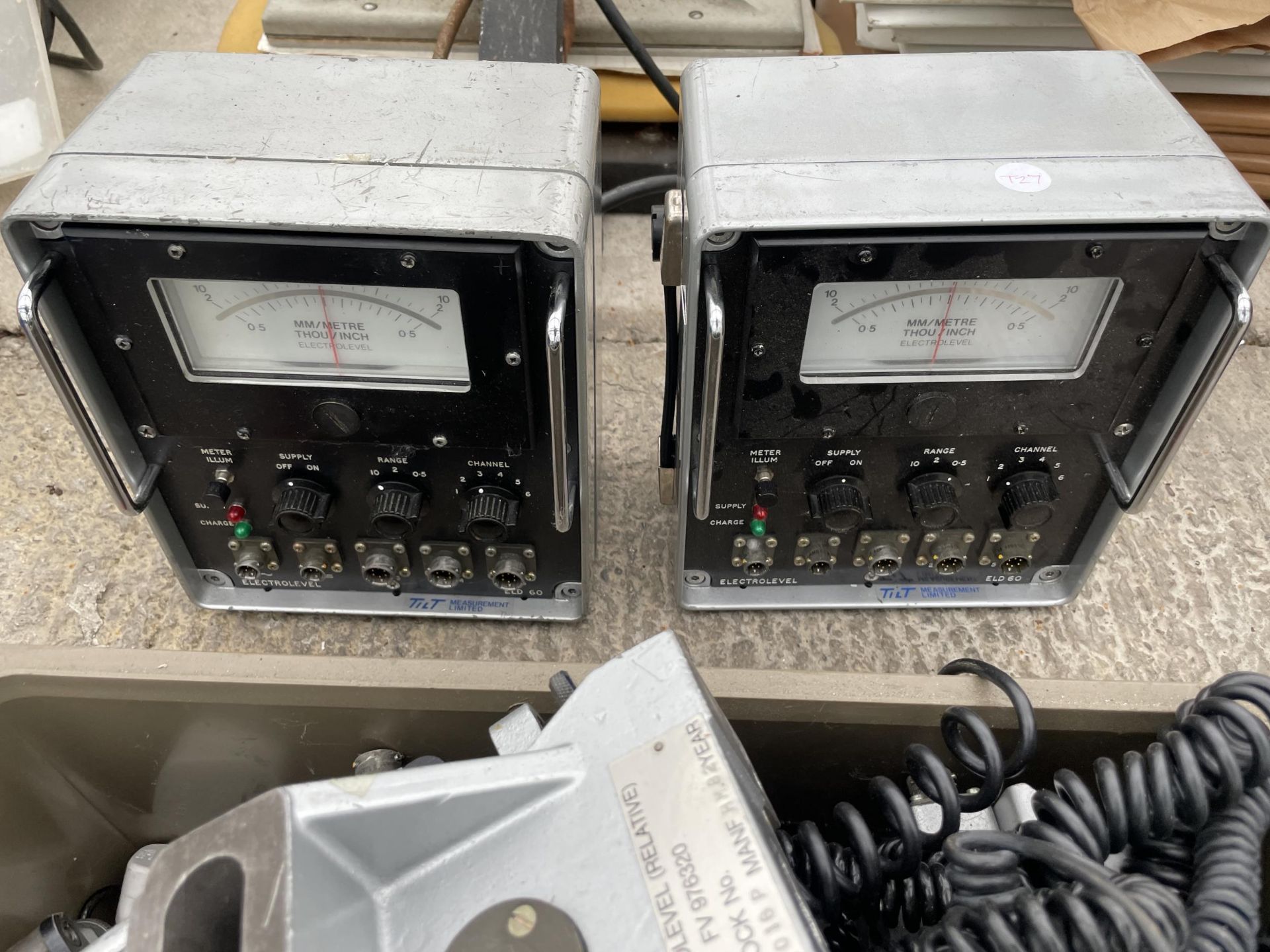 TWO VINTAGE ELECTROLEVEL METERS AND ACCESSORIES ETC - Image 2 of 2