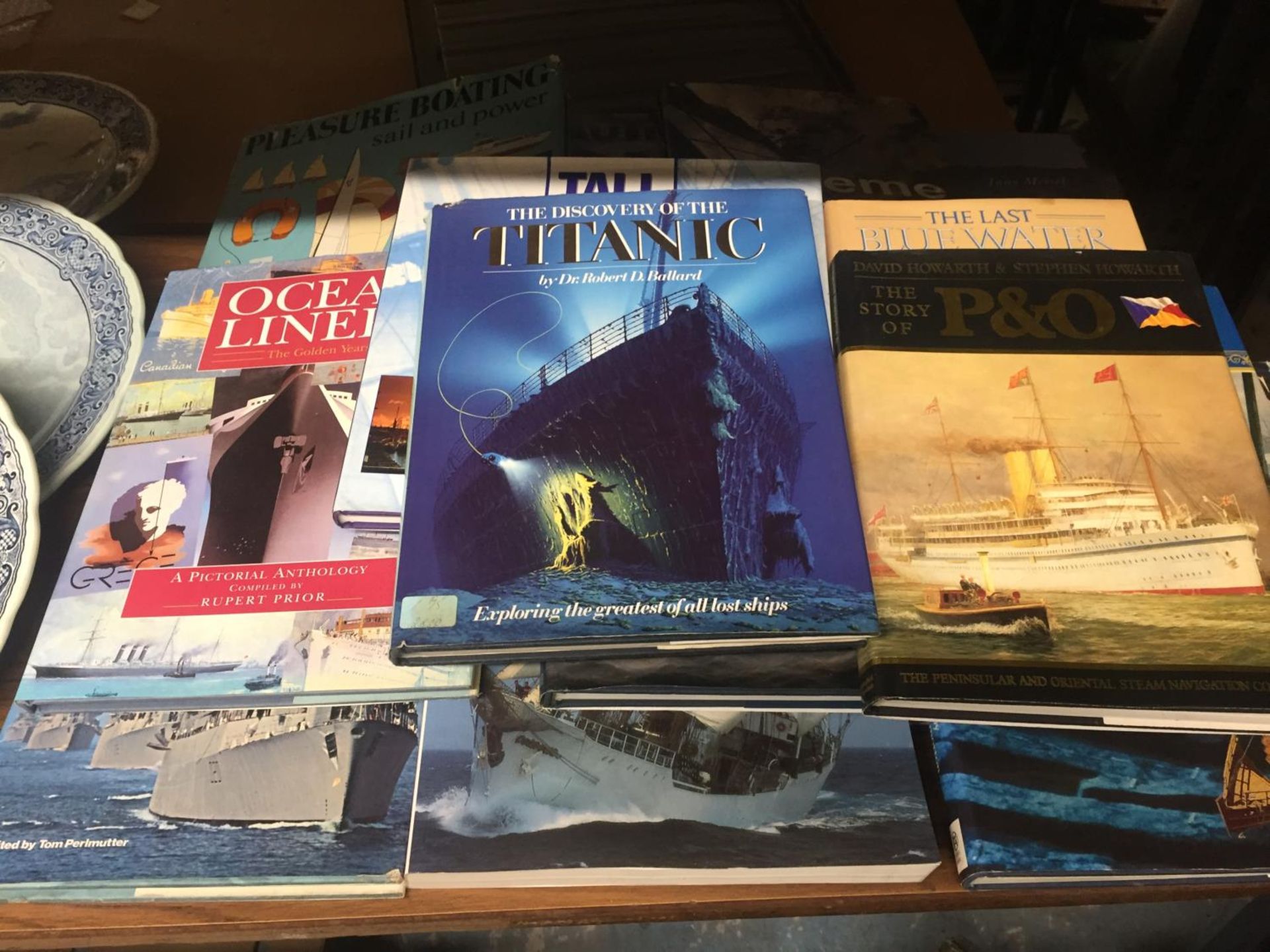 A COLLECTION OF HARDBACK OCEAN GOING SHIPS AND LINERS BOOKS - 18 IN TOTAL