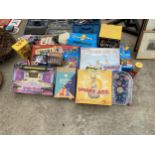 A LARGE ASSORTMENT OF BOARD GAMES, JIGSAW PUZZLES AND QUIZES ETC