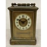 A VINTAGE A.CONNARD & SON, MANCHESTER & SOUTHPORT, BRASS CASED CARRIAGE CLOCK