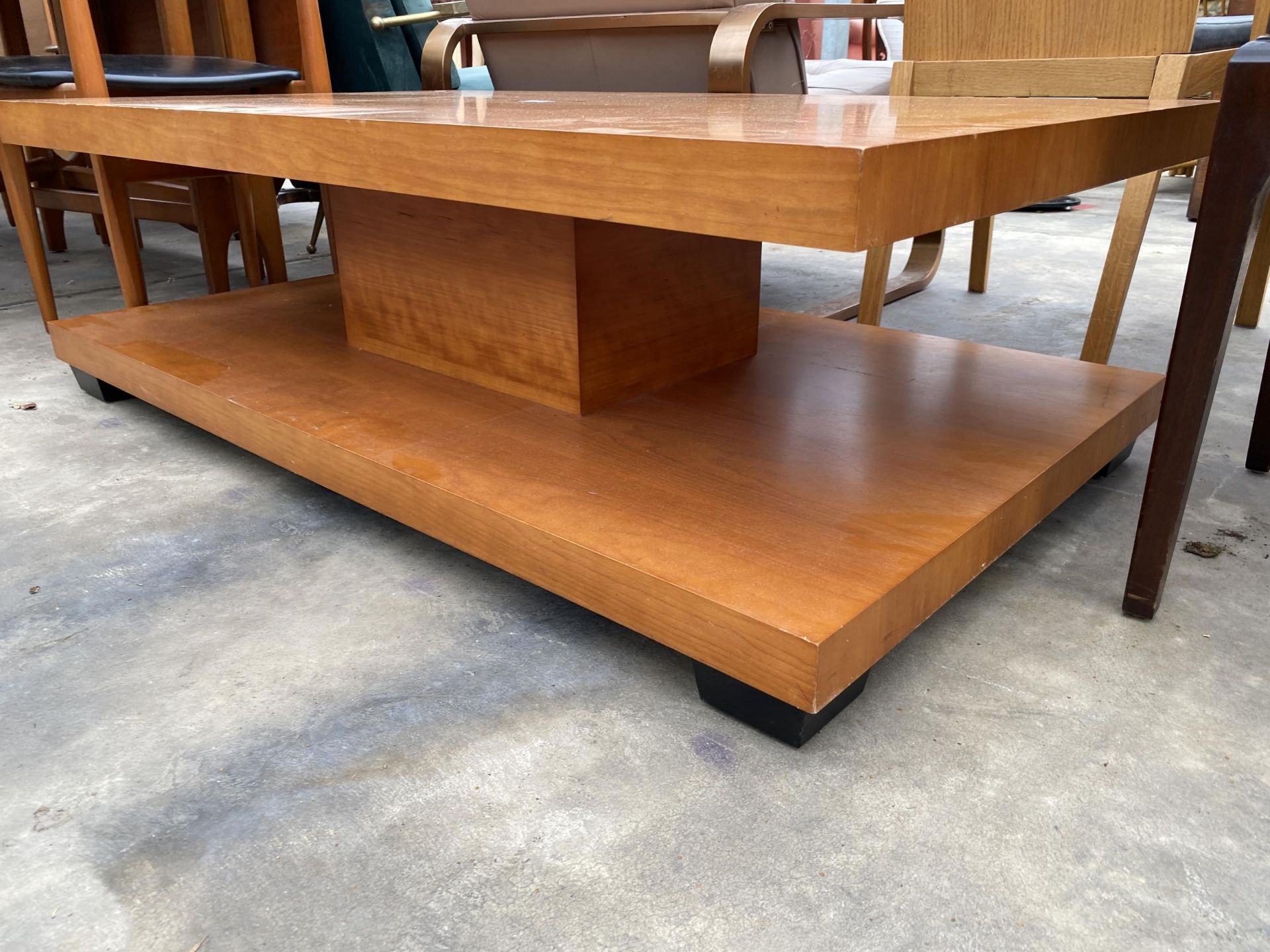 A MODERN TWO TIER COFFEE TABLE, 48 X 28" - Image 2 of 2