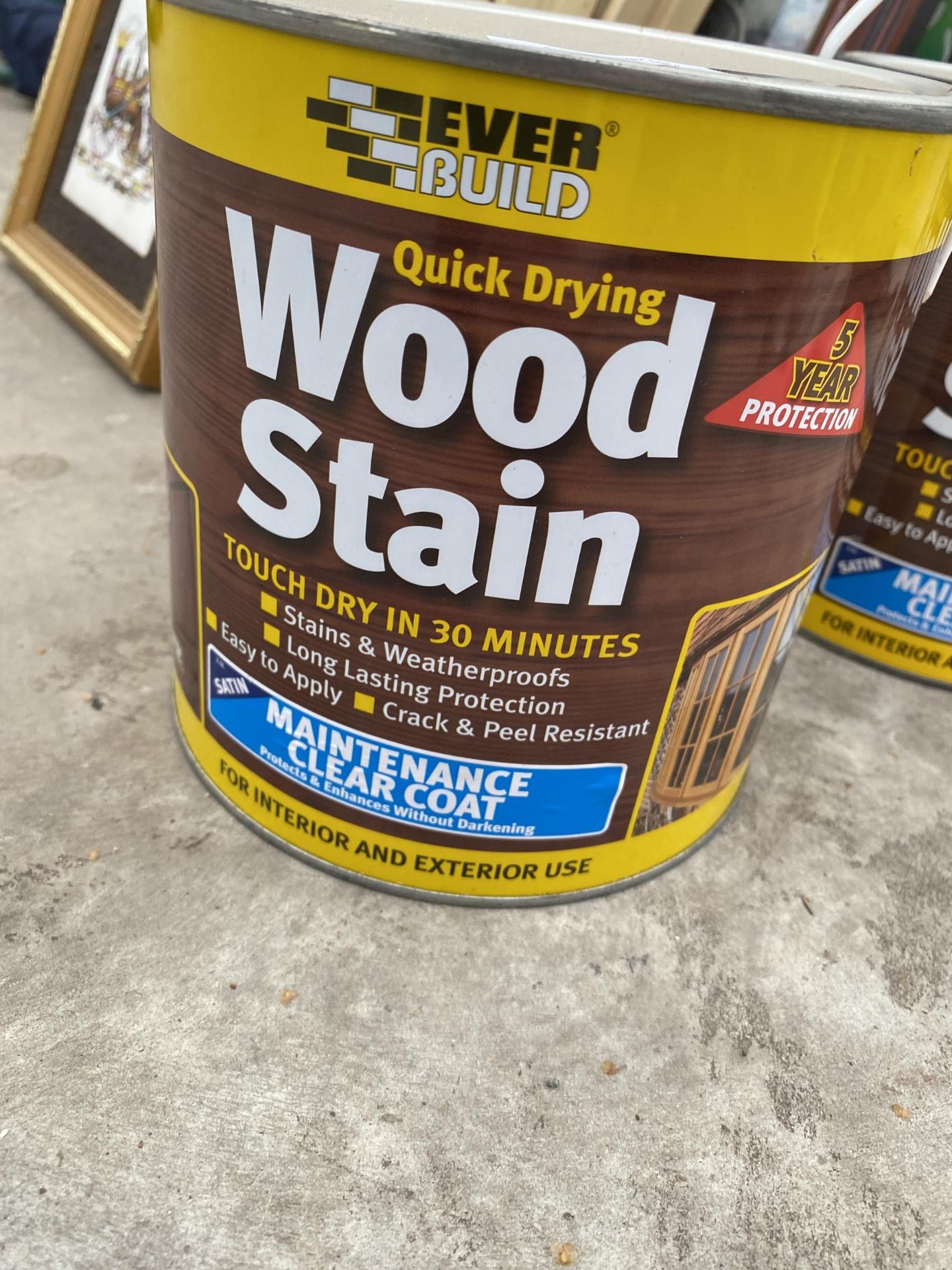 FOUR TINS OF EVER BUILD WOOD STAIN - Image 2 of 2
