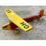 A SCRATCH BUILT WOODEN HAND PAINTED PLANE