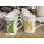 A COLLECTION OF KIRKHOLME CRAFTS BRITISH ARTIST SERIES MUGS