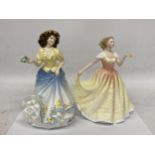 TWO ROYAL DOULTON FIGURINES EXCLUSIVE FOR THE COLLECTOR'S CLUB "EMILY" HN3688 AND FIGURE OF THE YEAR