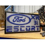 A FORD XR 3I ESCORT ILLUMINATED BOX SIGN