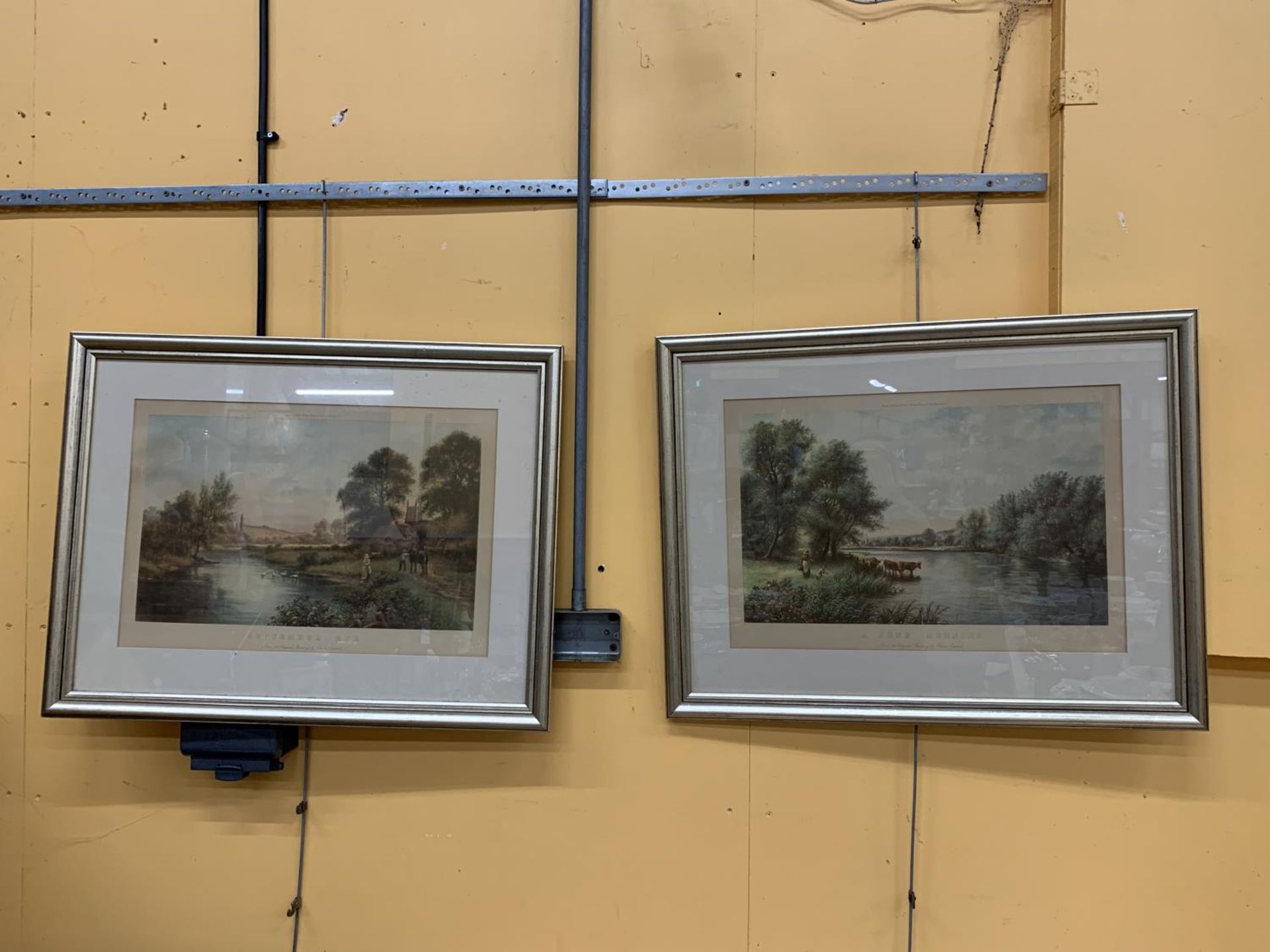 TWO FRAMED VINTAGE PRINTS - 'A JUNE MORNING' AND 'SEPTEMBER EVE', FROM THE PAINTINGS BY ELWIN